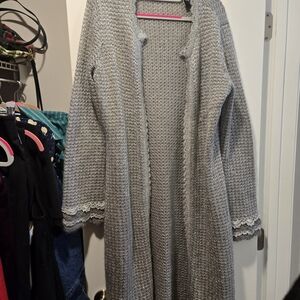 Gray Women's Sweater Cardigan